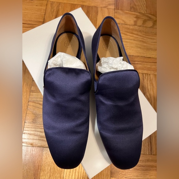 The Row Alys Satin Slipper in Navy - Size 38 - Picture 3 of 7